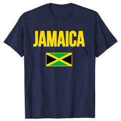 Clothing Casual T-shirts Jamaican Flag Jamaica Souvenir Love Travel Vacation Tee Tops Round Neck Short-Sleeve Fashion Tshirt