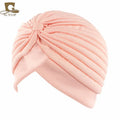 Women's Stretchable Turban Head Wrap with Beaded Pendant