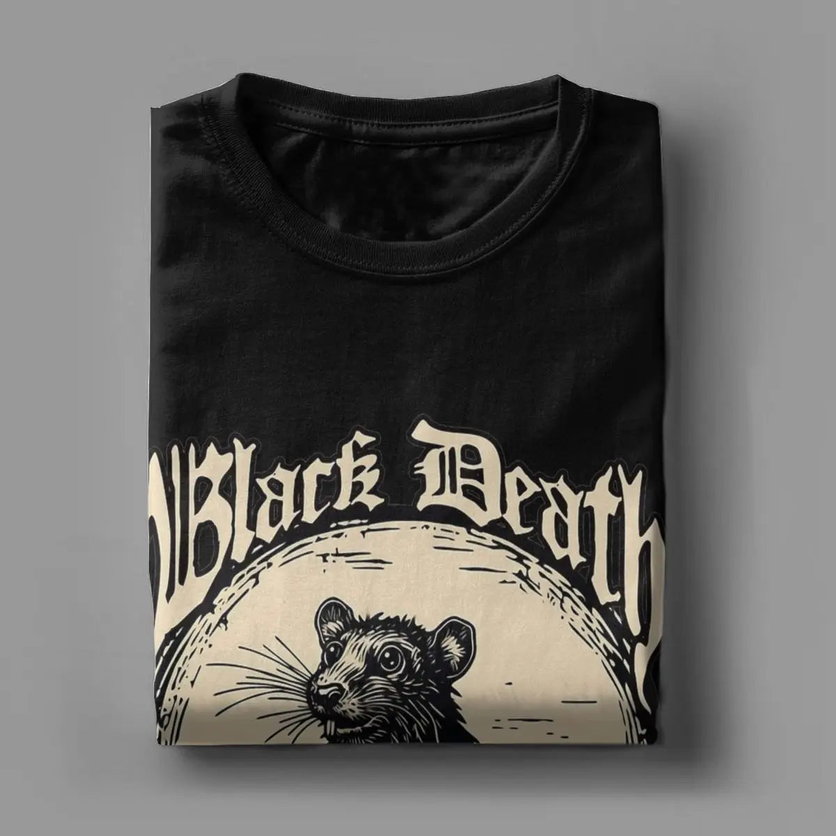Men's Black Death European Tour 1347-1351 T Shirts 100% Cotton Clothing Funny Round Neck Tee Shirt New Arrival T-Shirts