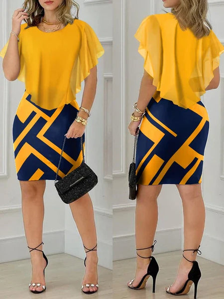 Women 2Pc Fashion Chiffon Set