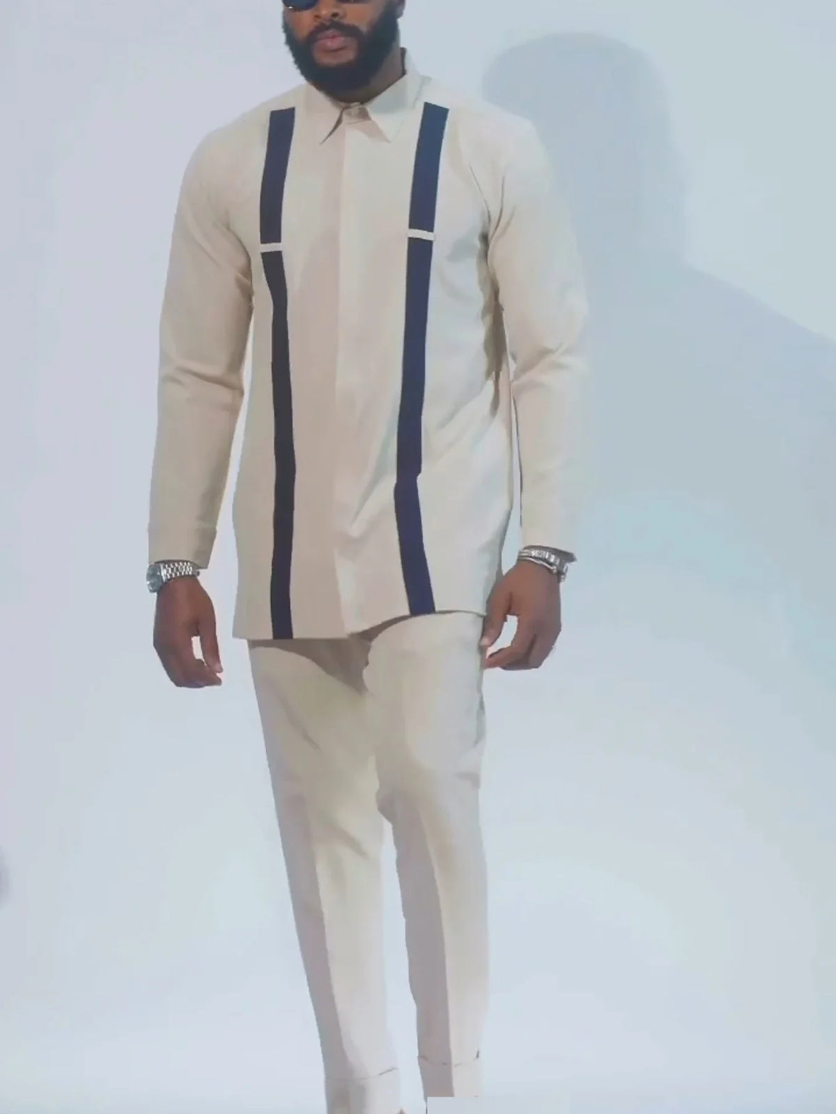New Dashiki Style Men's Suit African Traditional Clothing Elegant Two-piece Suit