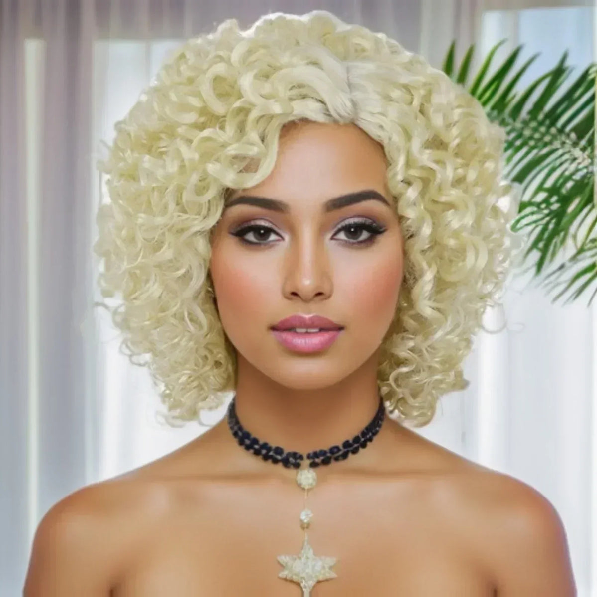 Short Curly Afro Bob Wig – Multi-Color Options