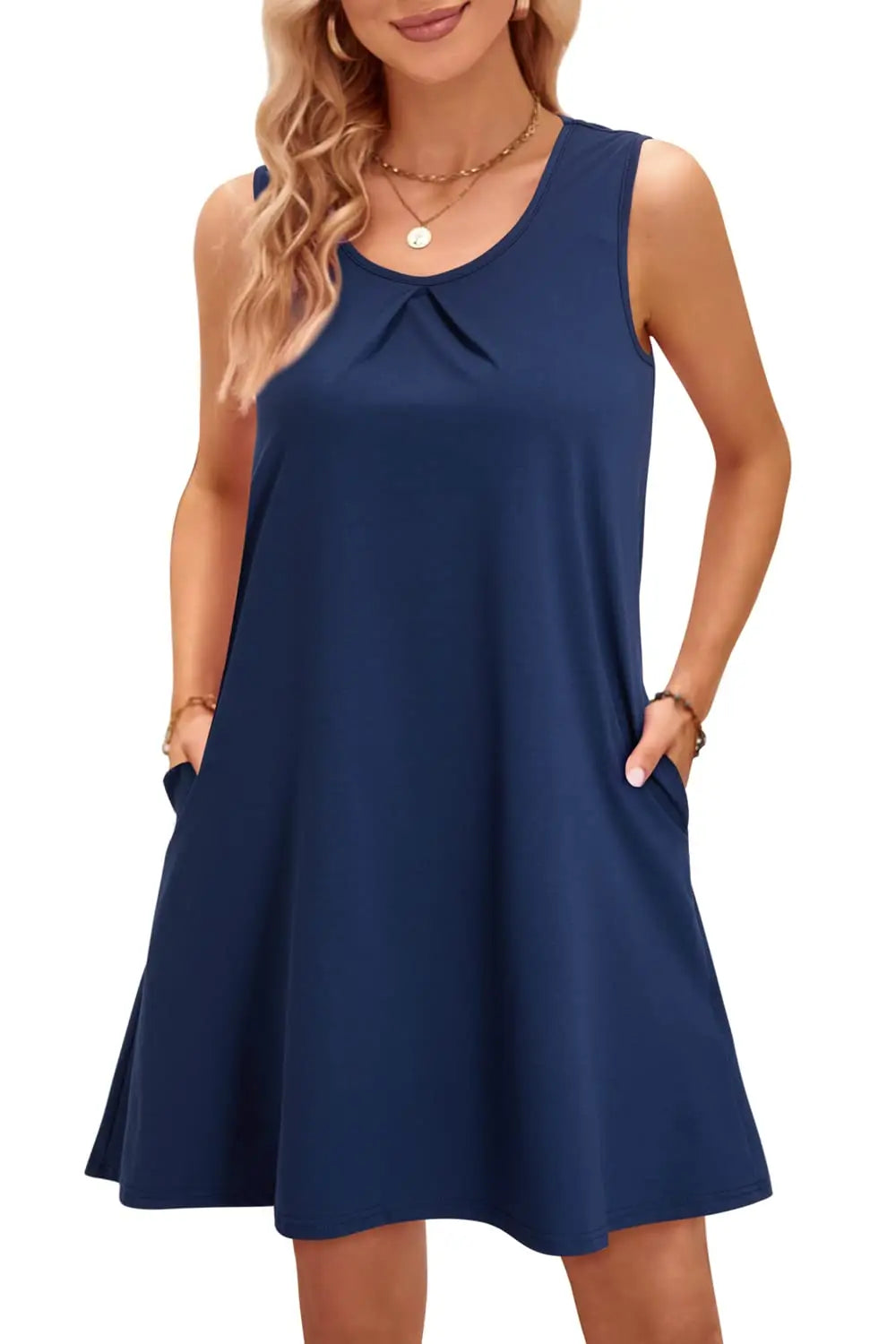 Bohemian Print New Casual Sleeveless Long Women's Round Neck Dress Retro Dress Sweetheart Rustic Country Sleeveless Dress