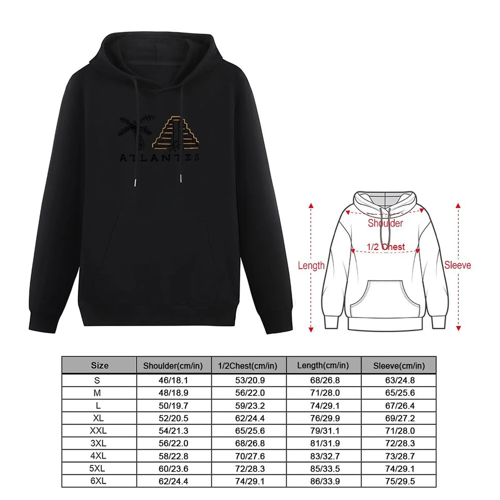Atlantis in the Bahamas Pullover Hoodie men's clothing men's clothes graphic t shirts men fashion men men hoodie