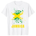 Clothing Casual T-shirts Jamaican Flag Jamaica Souvenir Love Travel Vacation Tee Tops Round Neck Short-Sleeve Fashion Tshirt