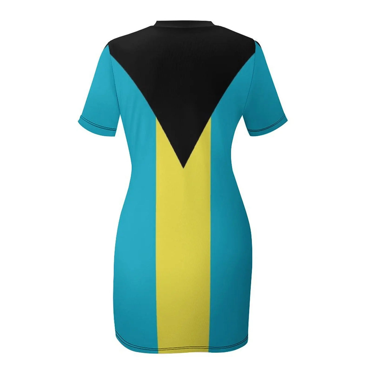 Bahamas National Flag Short Sleeved Dress Dresses for wedding party clothes for women Long veiled dresses Female clothing Dress