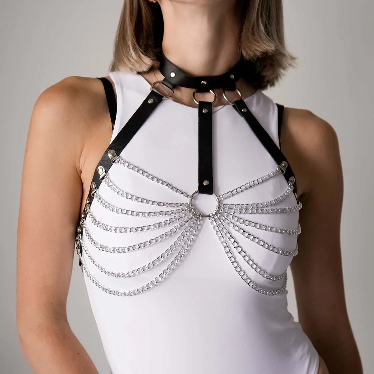 Fashion Street Style corset Chain Tassels Belt Adjustable casual wild Decorative Gothic Accessories