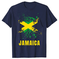 Clothing Casual T-shirts Jamaican Flag Jamaica Souvenir Love Travel Vacation Tee Tops Round Neck Short-Sleeve Fashion Tshirt