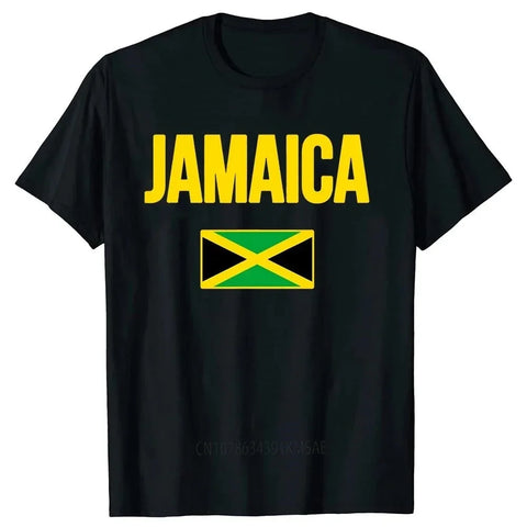 Clothing Casual T-shirts Jamaican Flag Jamaica Souvenir Love Travel Vacation Tee Tops Round Neck Short-Sleeve Fashion Tshirt