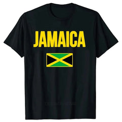 Clothing Casual T-shirts Jamaican Flag Jamaica Souvenir Love Travel Vacation Tee Tops Round Neck Short-Sleeve Fashion Tshirt