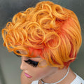 Short Curly Two-Tone Wig – Multi-Color Options