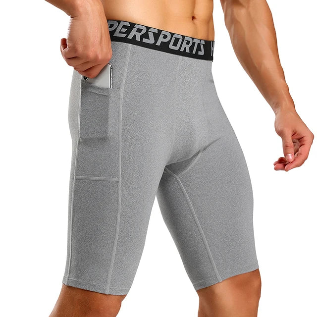 Compression Shorts Men Summer Sportswear Training Tights Gym Fitness Short Leggings Sport Bottoms Running Pants