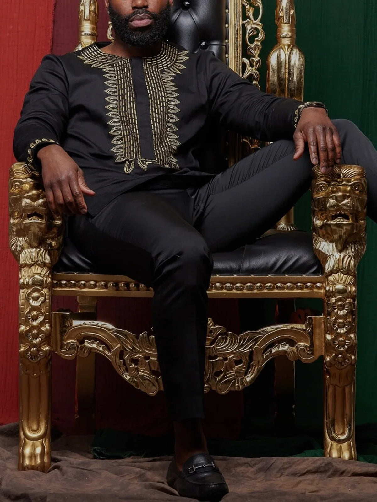 New Dashiki Style Men's Suit African Traditional Clothing Elegant Two-piece Suit