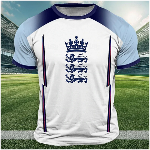 Men's T-shirt Sports Running T-shirts England Outdoor Athleisure Pattern Print Tee Quick Drying Short Sleeve Unisex Clothing Top