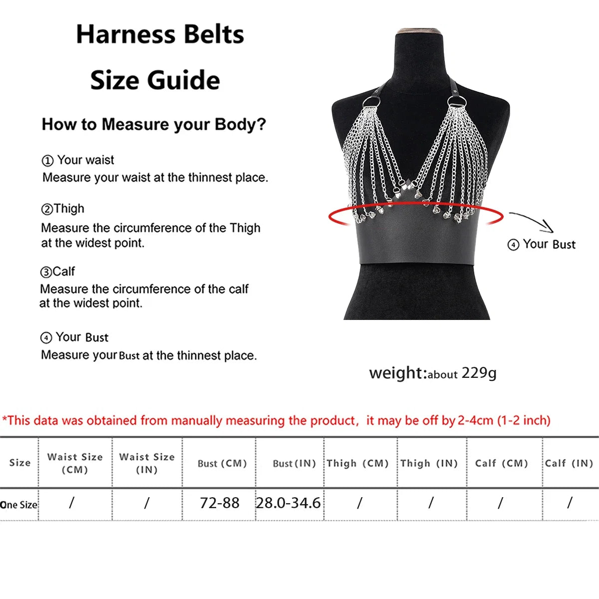 Fashion Street Style corset Chain Tassels Belt Adjustable casual wild Decorative Gothic Accessories