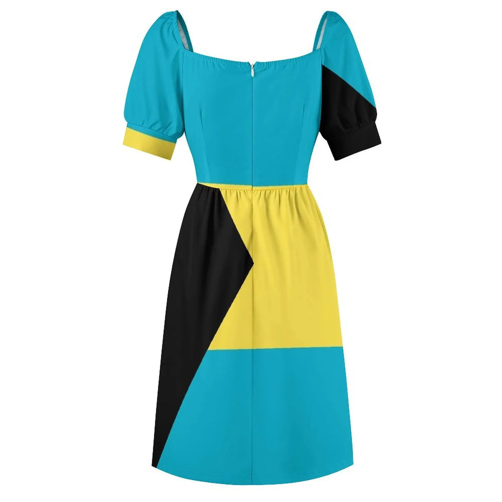 Flag: The Bahamas Short Sleeved Dress Women's clothing women dress sensual sexy dress for women