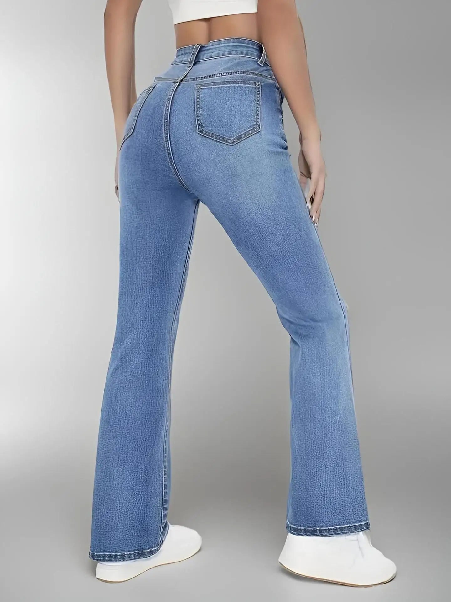 New Women's Slimming Hot Jeans European and American style casual versatile high waist Denim washed Pants
