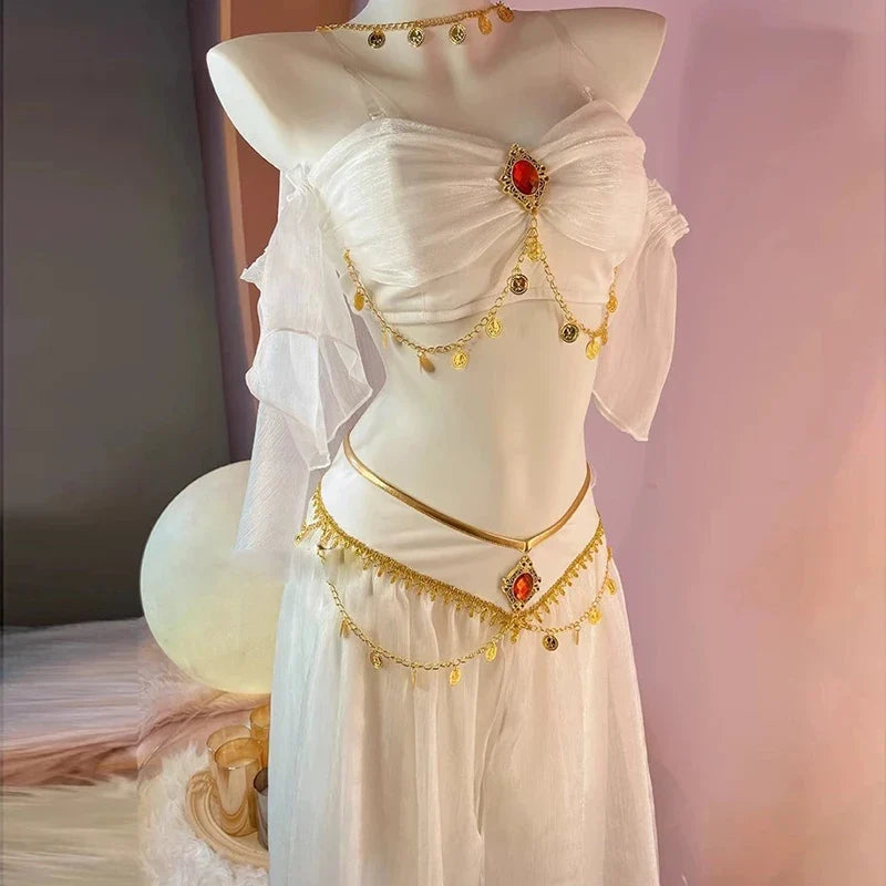 Sexy Goddess Uniforms Cosplay Egyptian Queen's Belly Dance Aladdin Indian Dance Exotic Hotel Nightclub Clothing