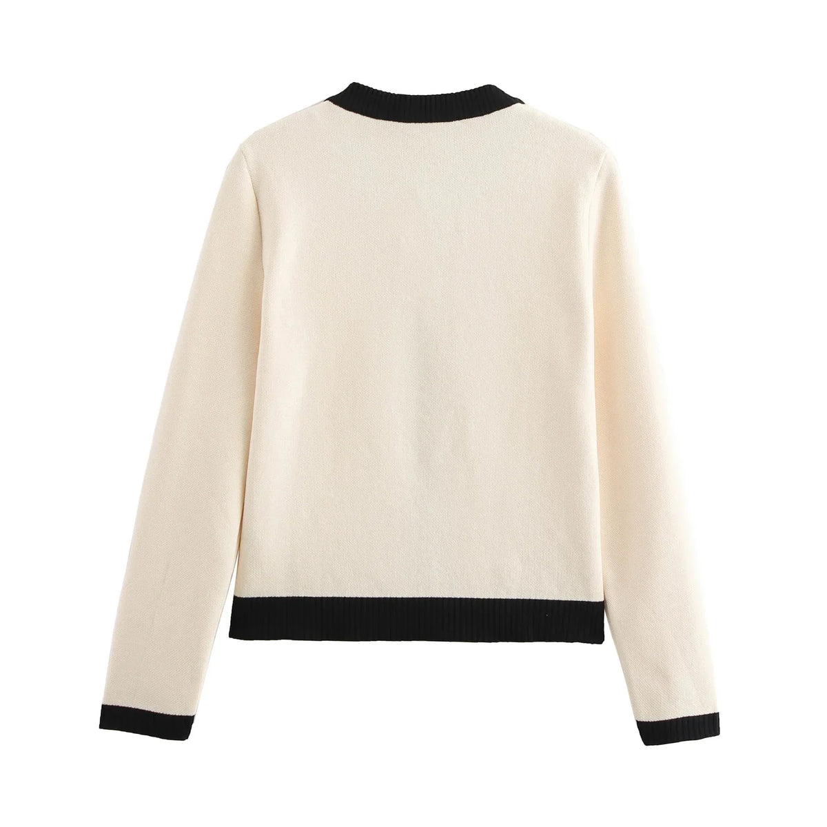 Autumn New Women's Clothing European And American Style Fashionable Simple Gold Breasted Knitted Jacket