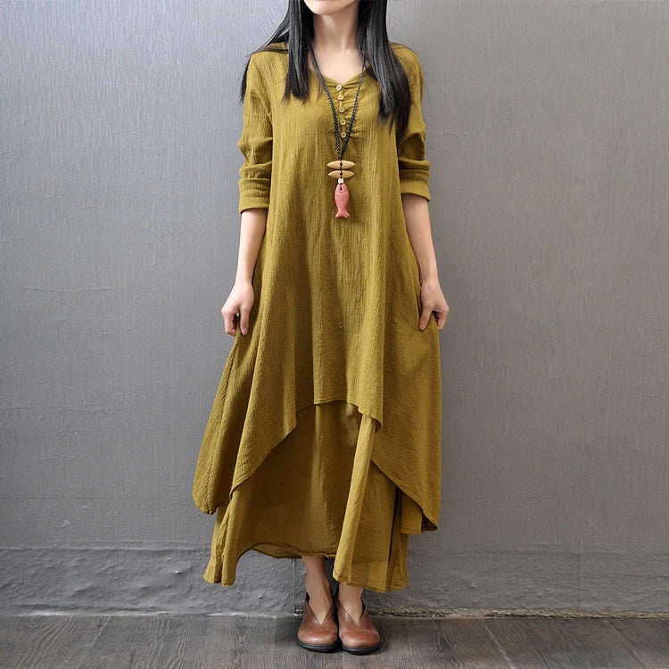 Indian Dress Women Kurties Pakistani Vintage Boho Ethnic Long Sleeve Maxi Dress