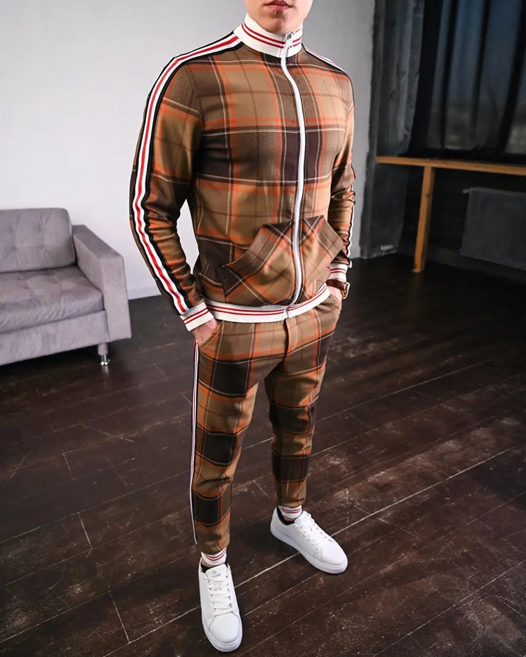 Men's European and American Fashion Brand Sportswear Two-piece Set