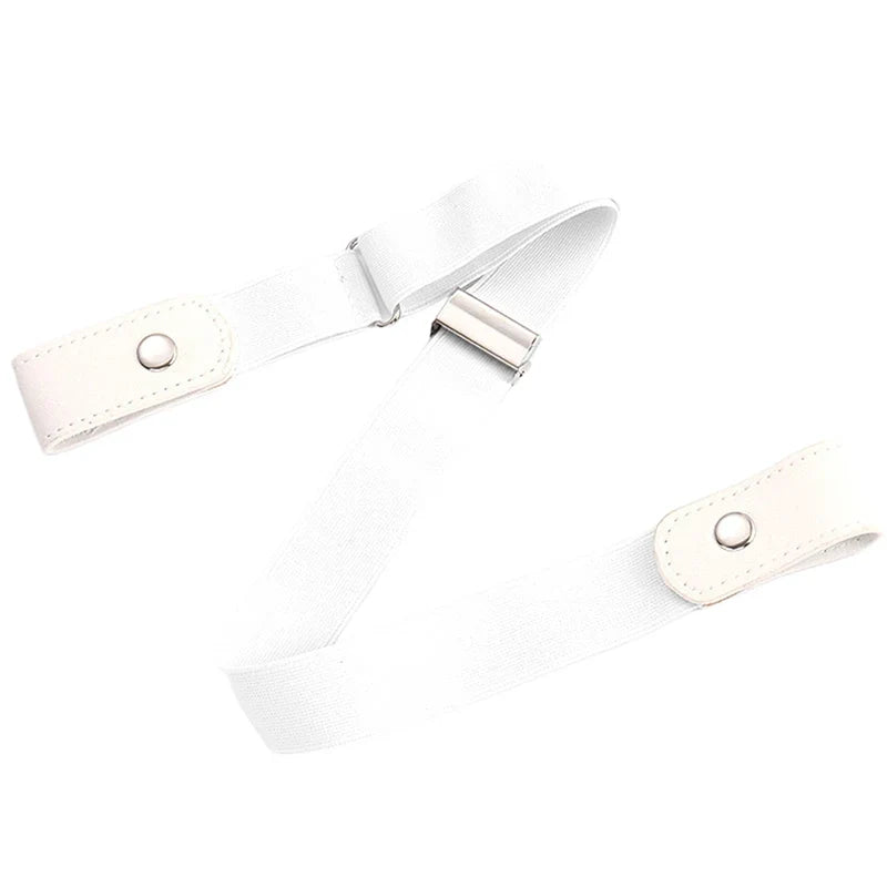 Buckle-Free Waist Belt, No Buckle Stretch Elastic Waist Belt For Women/Men