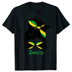 Clothing Casual T-shirts Jamaican Flag Jamaica Souvenir Love Travel Vacation Tee Tops Round Neck Short-Sleeve Fashion Tshirt