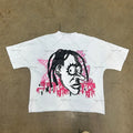 Y2k European and American Street Anime Printed T-shirt Casual Versatile Clothing Men Gothic Punk Oversized Short Sleeves Women