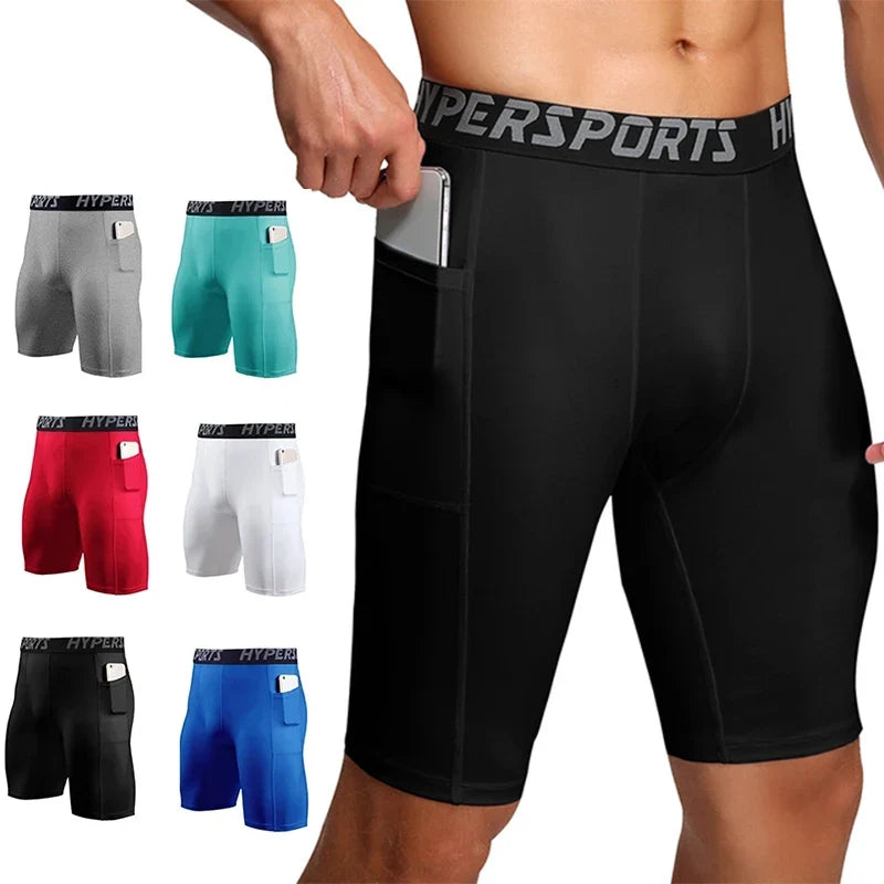 Compression Shorts Men Summer Sportswear Training Tights Gym Fitness Short Leggings Sport Bottoms Running Pants