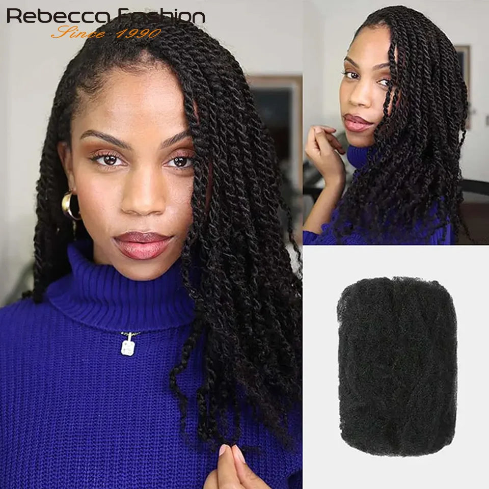 Brazilian Remy Afro Kinky Curly Bulk Hair – Braiding & Dreadlock Extensions
