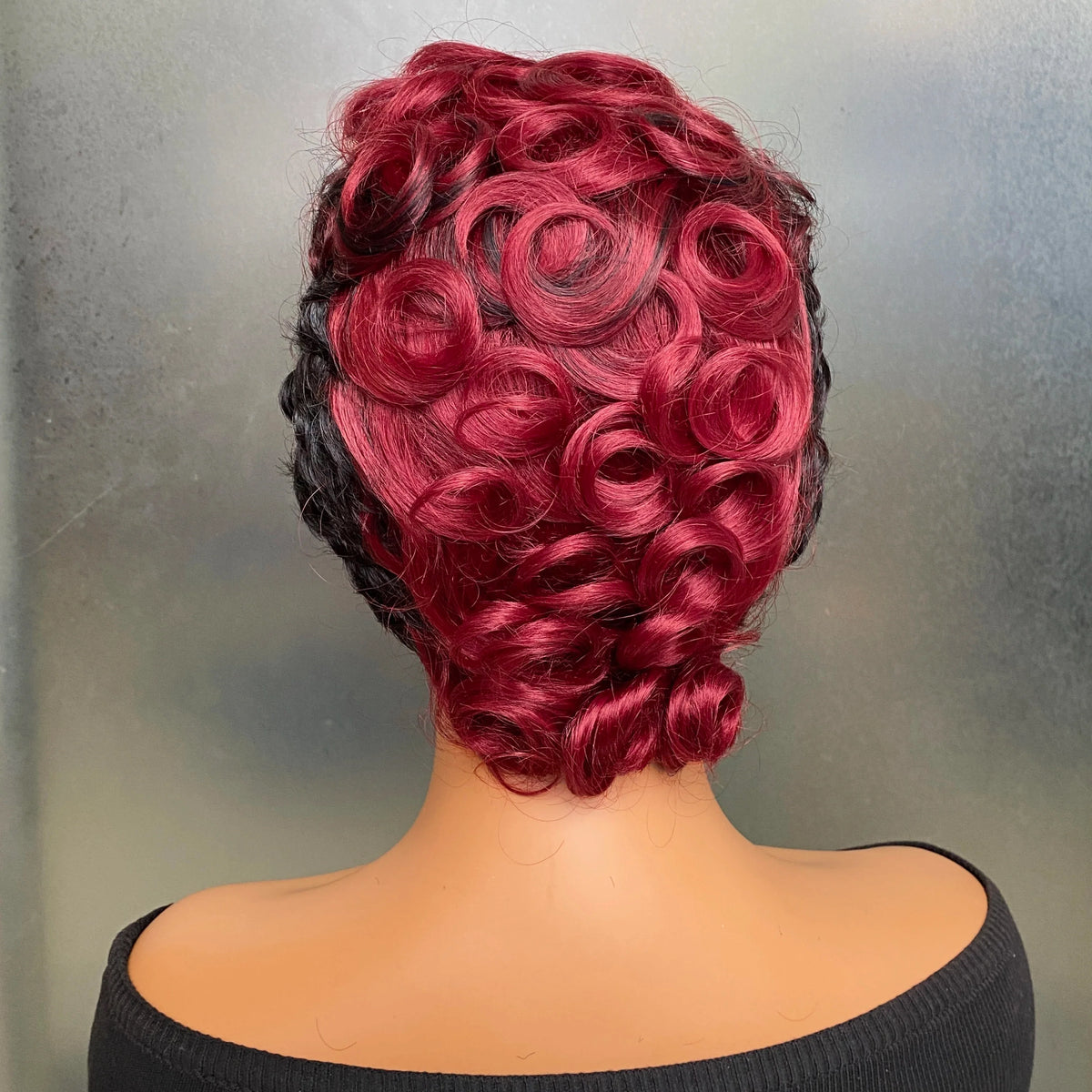 Short Curly Two-Tone Wig – Multi-Color Options
