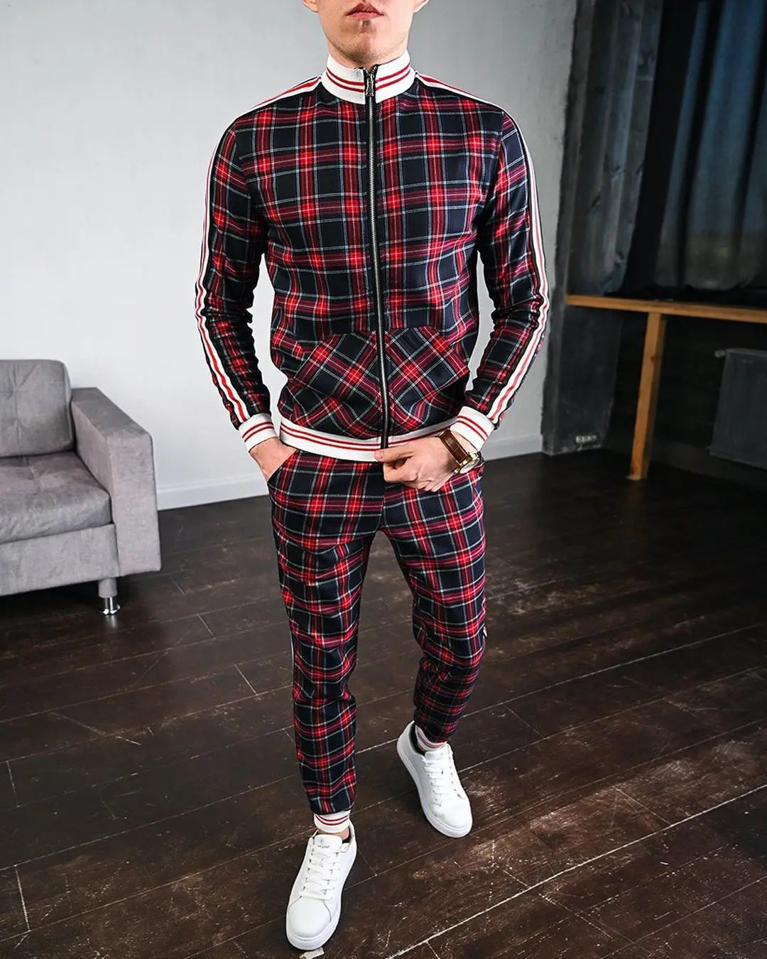 Men's European and American Fashion Brand Sportswear Two-piece Set