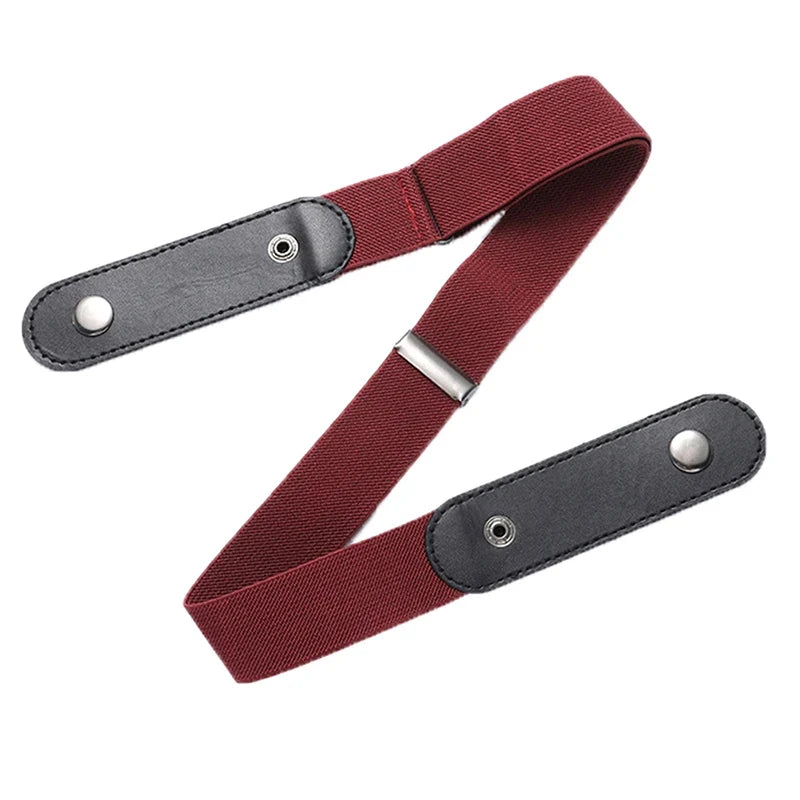 Buckle-Free Waist Belt, No Buckle Stretch Elastic Waist Belt For Women/Men