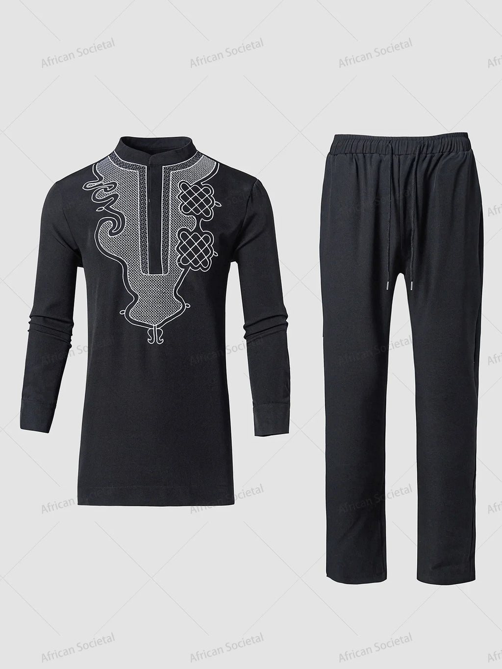 2024 New Dashiki Style Men's Suit African Traditional Clothing Elegant Two-piece Suit for Party