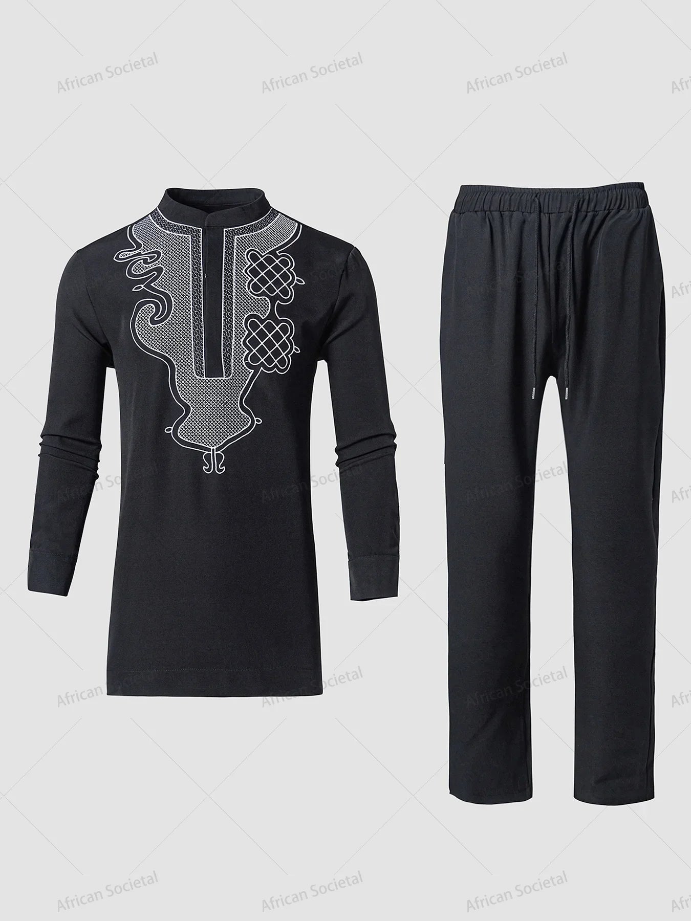 2024 New Dashiki Style Men's Suit African Traditional Clothing Elegant Two-piece Suit for Party