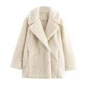 Autumn new women's clothing European and American style French design faux fur effect coat jacket