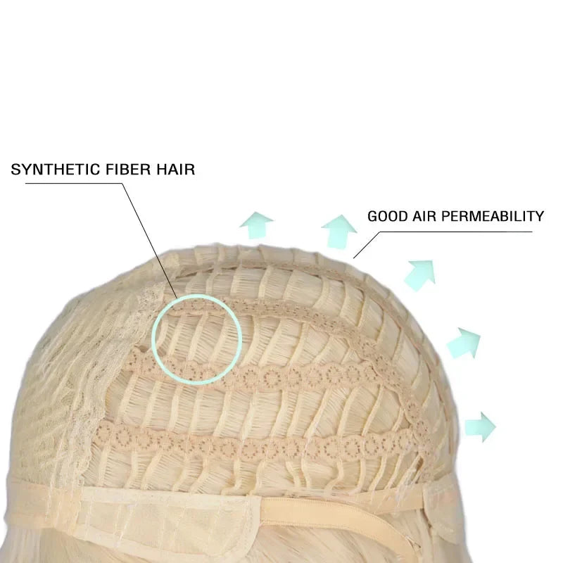 Short Straight Synthetic Wig – Ombre Black & Auburn