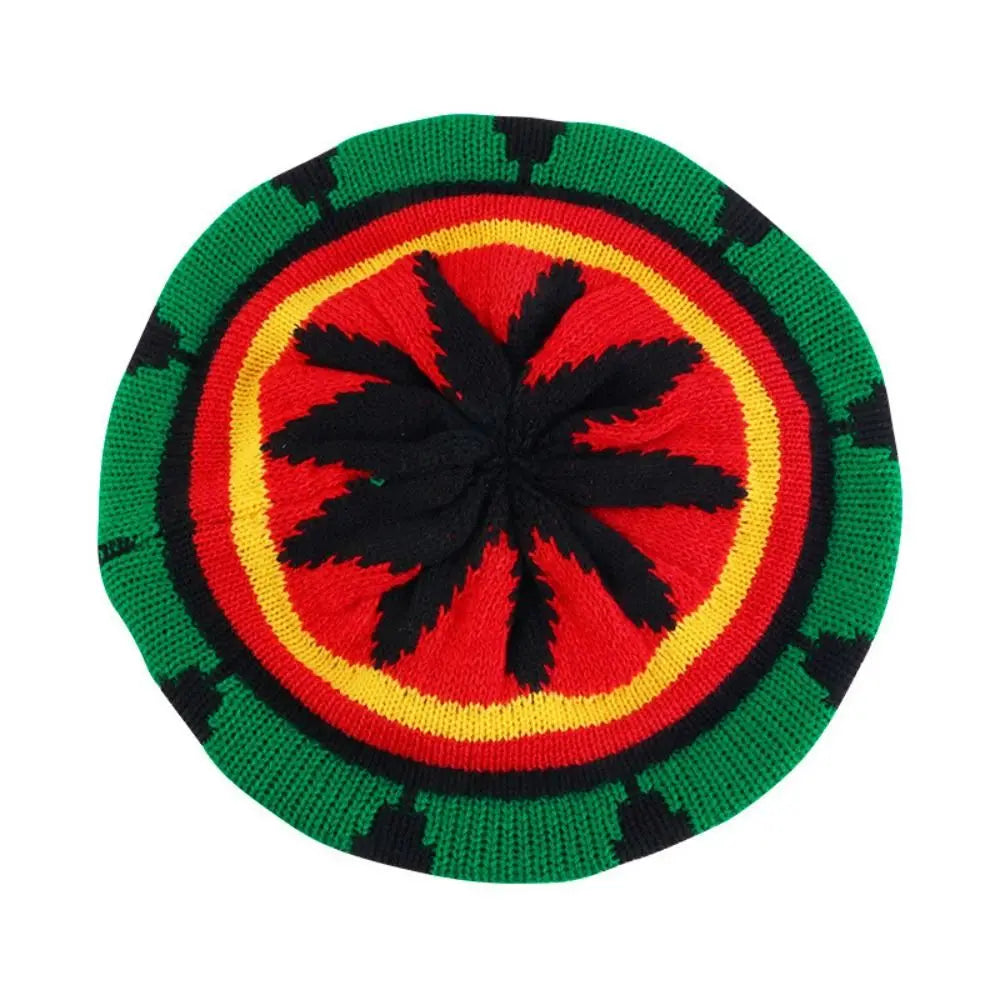 Classic Jamaican Reggae Loose Knitted Beanie Warm Soft Beret Cap Wool Knitted Hip Hop Hats