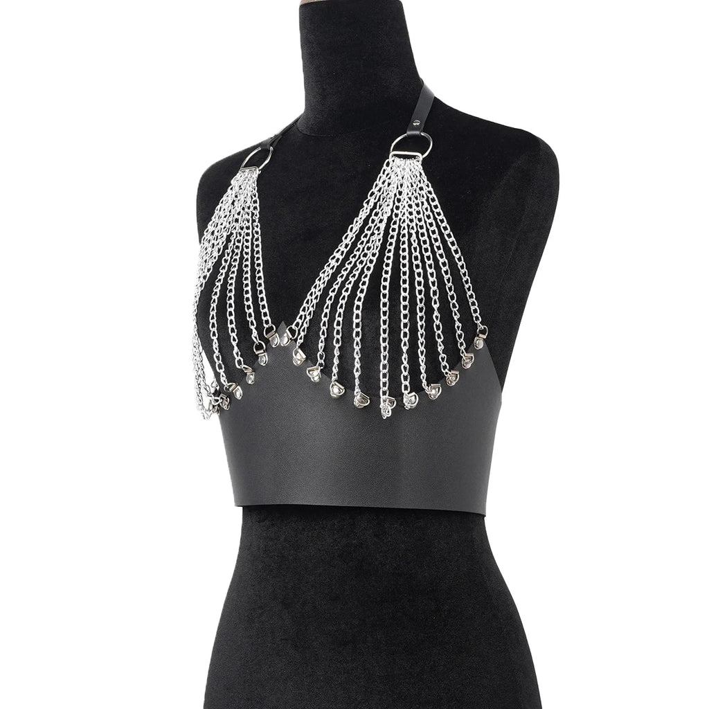 Fashion Street Style corset Chain Tassels Belt Adjustable casual wild Decorative Gothic Accessories
