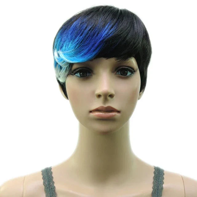 Multicolor Fashion Short Pixie Cut Wig
