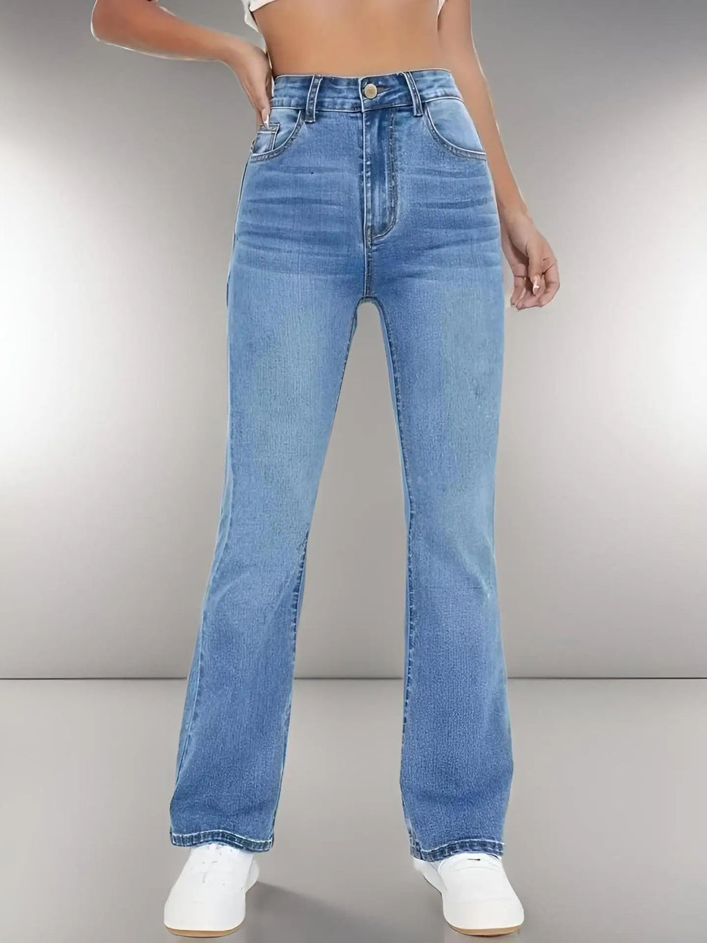 New Women's Slimming Hot Jeans European and American style casual versatile high waist Denim washed Pants