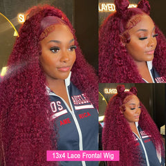 99J Deep Wave Burgundy Full Lace Front Human Hair