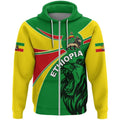 Ethiopia Flag Graphic Zipper Pullovers For Men Women Ethiopian National Emblem 3D Printed Hoodies Loose Street Tops Sweatshirts