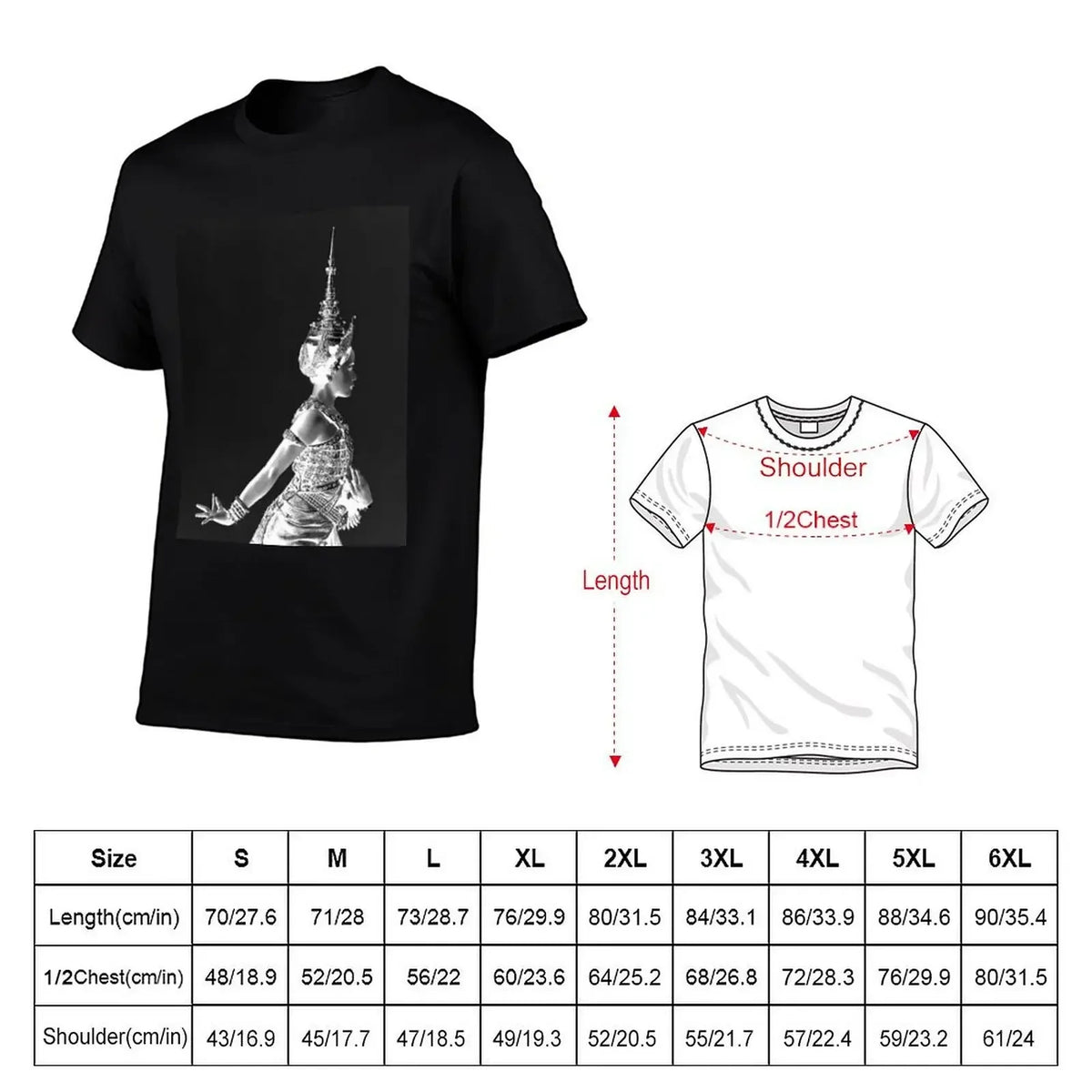 Cambodian Dancer - Aspara Khmer T-Shirt anime stuff customs vintage t shirts men clothing