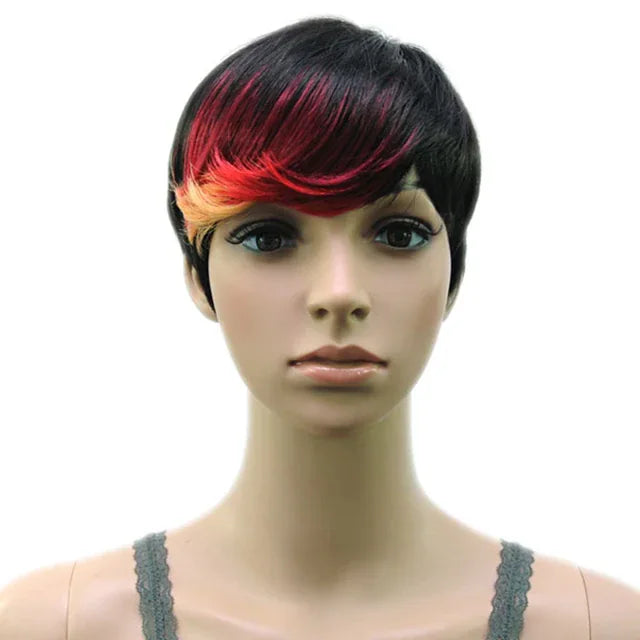 Multicolor Fashion Short Pixie Cut Wig