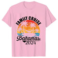 Bahamas Vacation Party Tees Shirt Graphic Y2k Tops Family Cruise 2024 Summer Matching T-Shirt Summer Trip Ship  Unisex Clothing