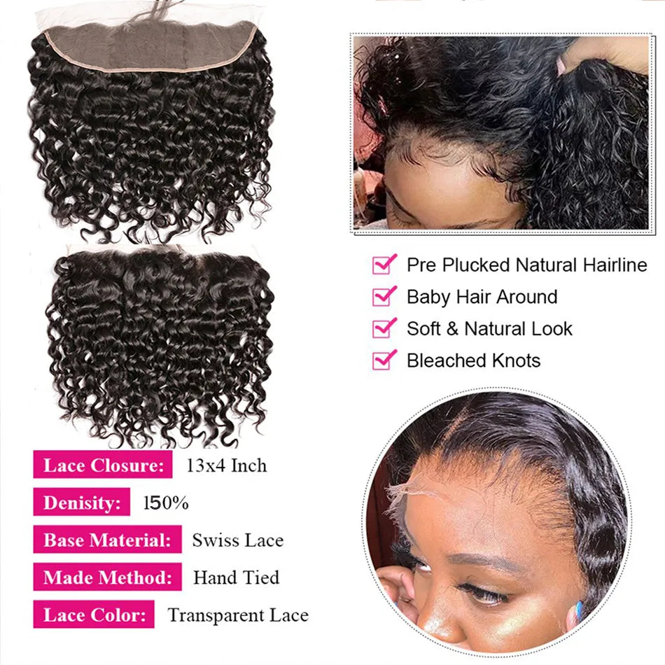 Wet & Wavy Bundles with Frontal – Virgin Water Wave Human Hair