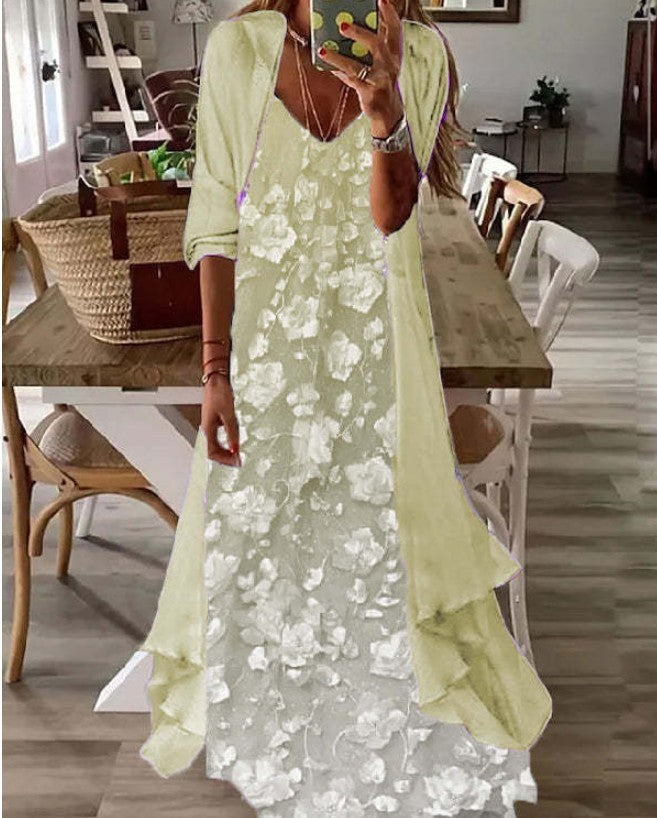 Cross-border Women's Print Holiday Strap Dress Indian Style
