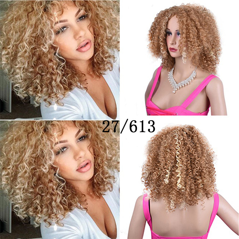 Short Curly Afro Wig – 4 Color Options Synthetic