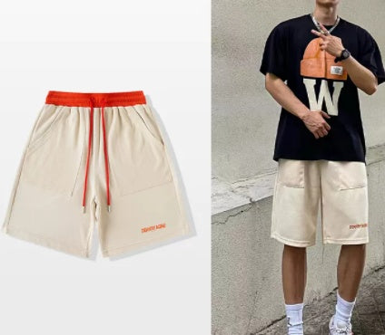 Shorts Men's China-Chic Hip Hop Drawstring Sports Straight Crops